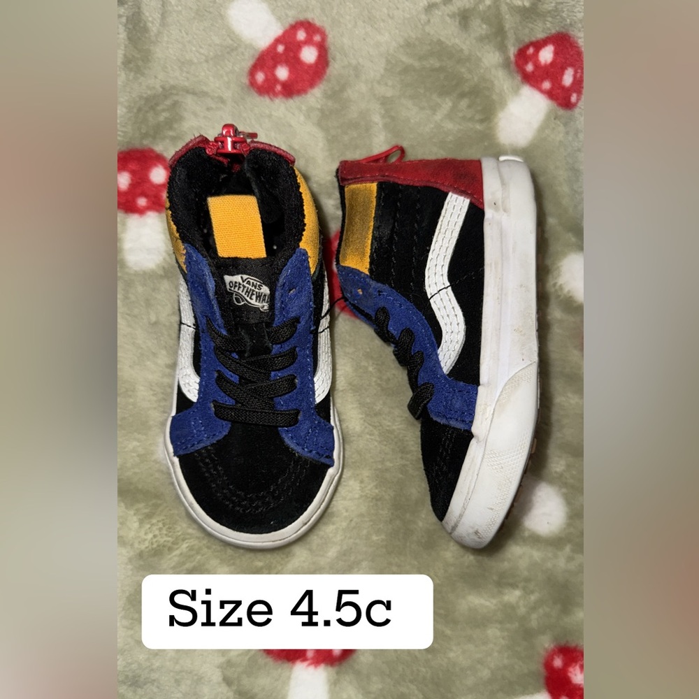 Vans Kids High-Top Sneakers - Black, Blue, Red, Yellow